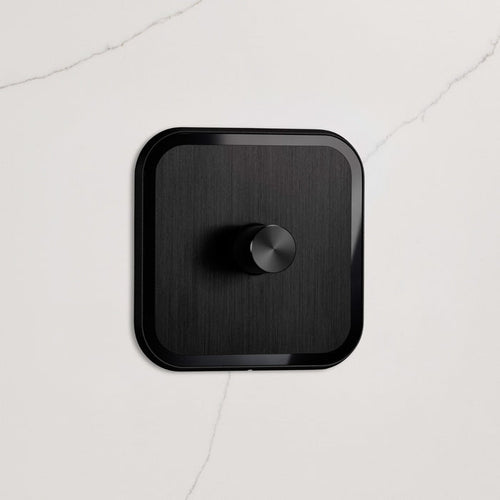 1G Dimmer Light Switch (150W) in Black & Black Gloss