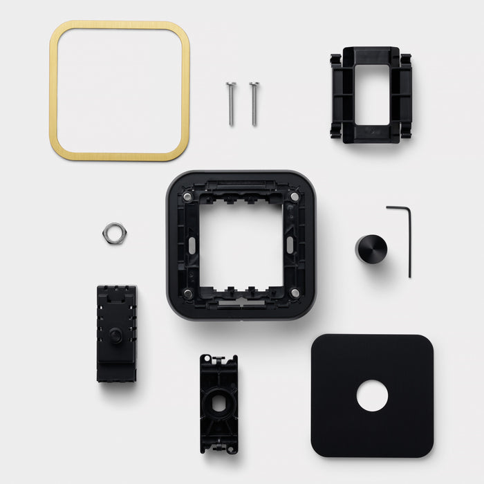 1G Dimmer Light Switch (150W) in Black & Gold Gloss – product view 3