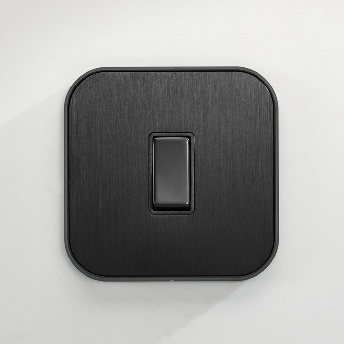 1G Rocker Light Switch (20A) in Black – product view 2