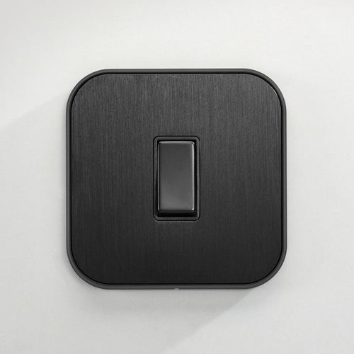 1G Rocker Light Switch (20A) in Black – product view 2