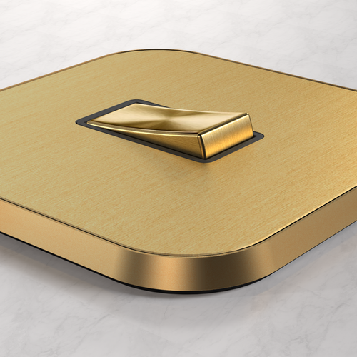 1G Rocker Light Switch (20A) in Gold – product view 2