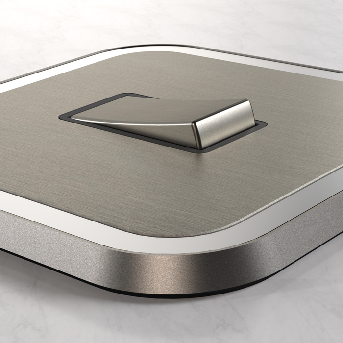 1G Rocker Light Switch (20A) in Silver & White Gloss – product view 2