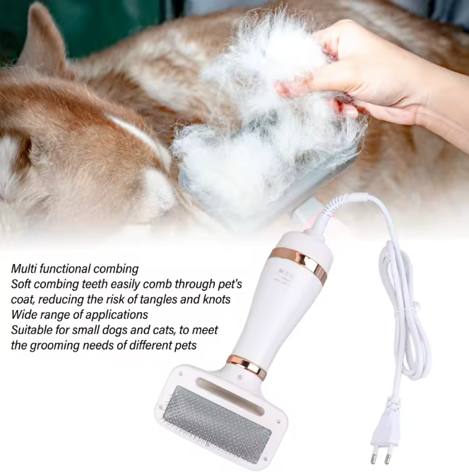 2-in-1 Pet Grooming Dryer & Slicker Brush