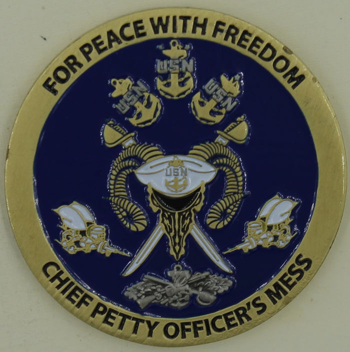 25th Naval Construction Reg Task Force Overlord Chiefs Mess Seabee Challenge Coin