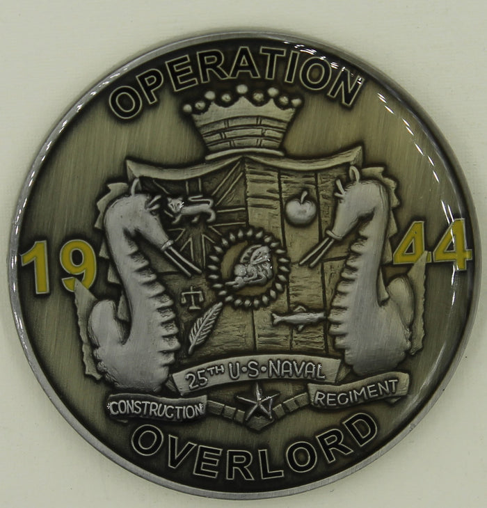 25th Naval Construction Reg TF Overlord Afghanistan 2009 Seabee/CB Challenge Coin