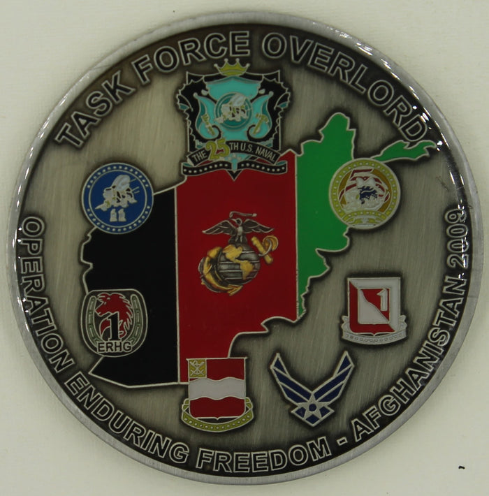 25th Naval Construction Reg TF Overlord Afghanistan 2009 Seabee/CB Challenge Coin