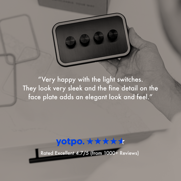 Customer reviews for 2G Dimmer Light Switch (150W) in Black & Black Gloss