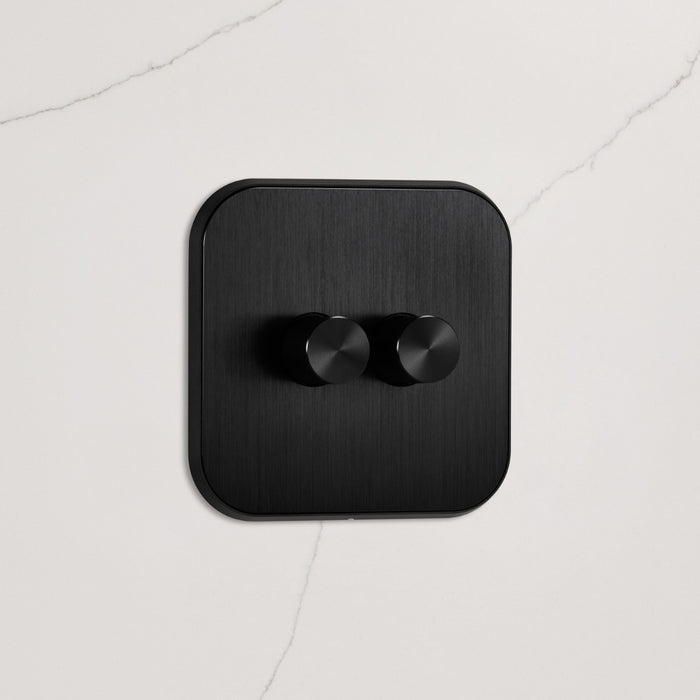 2G Dimmer Light Switch (150W) in Black