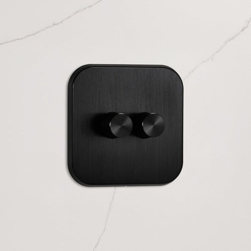 2G Dimmer Light Switch (150W) in Black