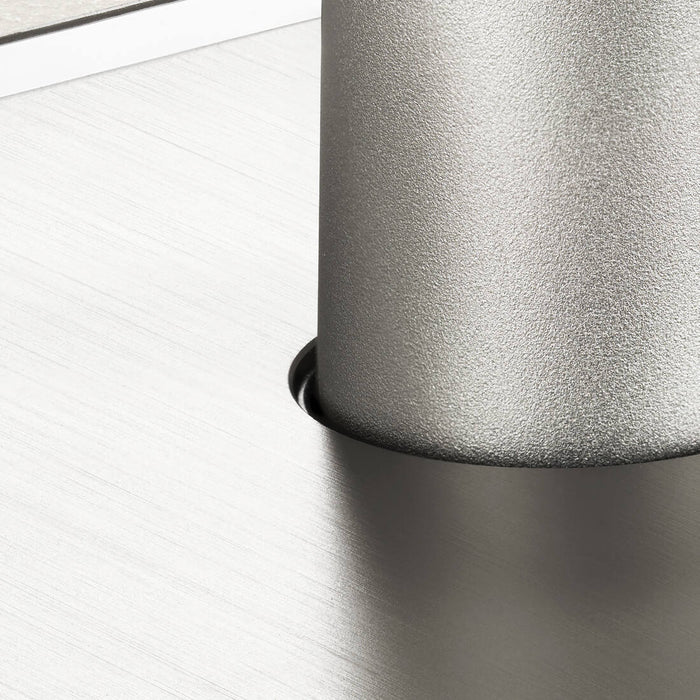 2G Dimmer Light Switch (150W) in Silver & White Gloss – close-up detail