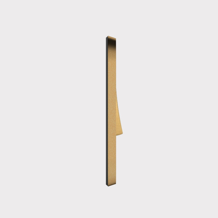 2G Rocker Light Switch (20A) in Gold & Black Gloss – side view