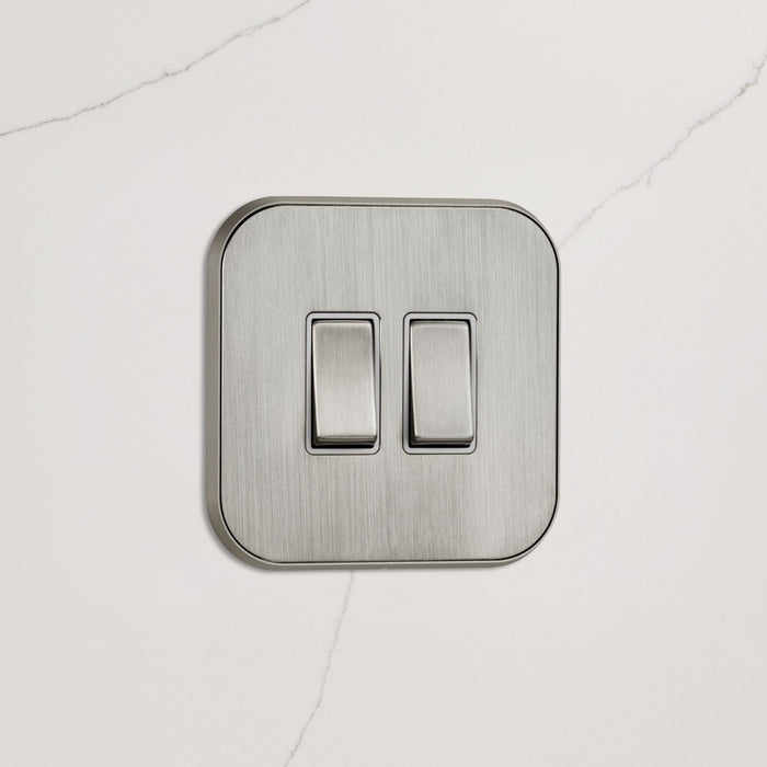 2G Rocker Light Switch (20A) in Silver