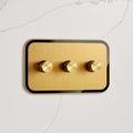 3G Dimmer Light Switch (150W) in Gold & Black Gloss