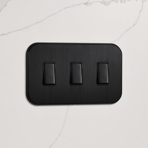 3G Rocker Light Switch (20A) in Black