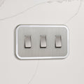 3G Rocker Light Switch (20A) in Silver & White Gloss