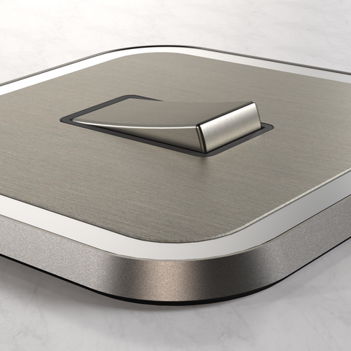 3G Rocker Light Switch (20A) in Silver & White Gloss – product view 2