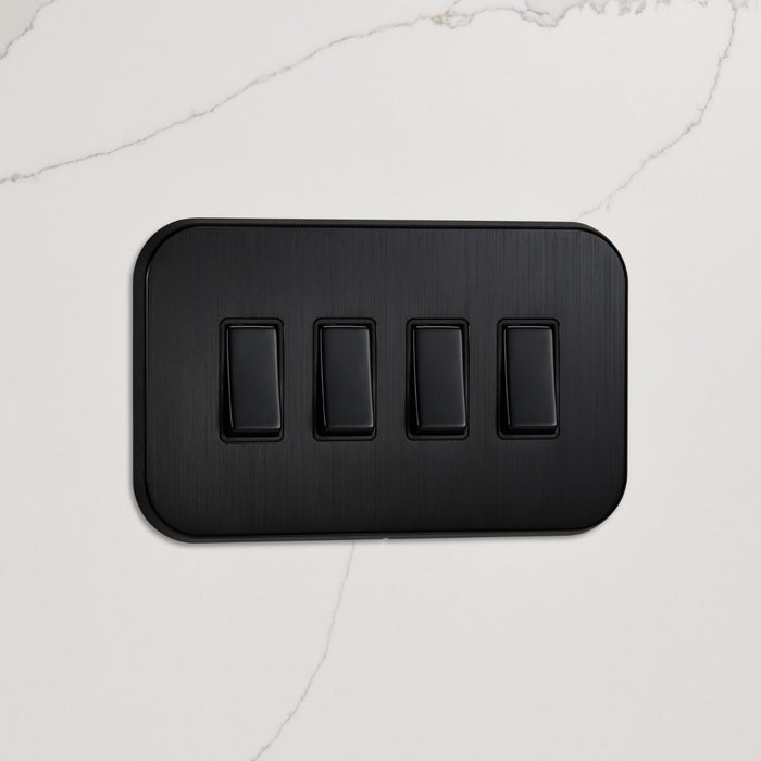 4G Rocker Light Switch (20A) in Black