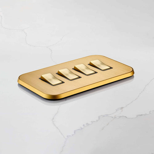 4G Rocker Light Switch (20A) in Gold – product view 2