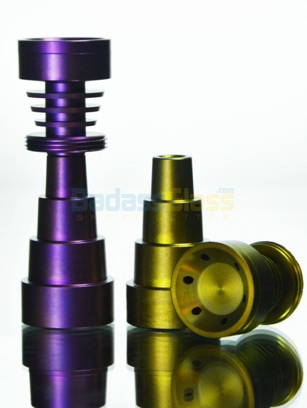 6 Hole Domeless Titanium Nail By Dab Logic