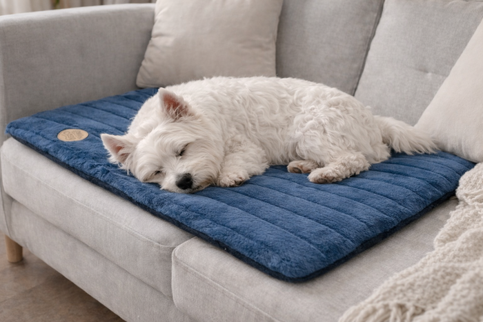 Alaska Memory Foam Faux Fur Dog Pet Mat - Orthopaedic Support & British Design - Dog Mat for dogs Snug and Cosy Pets