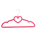 Alightup Premium Quality Flocking Velvet Hangers (Set of 50) - Ultra Thin Anti-Slip Velvet Clothes Suit Hangers - Love Shape - Space Saving Clothes Hangers - Rose Red