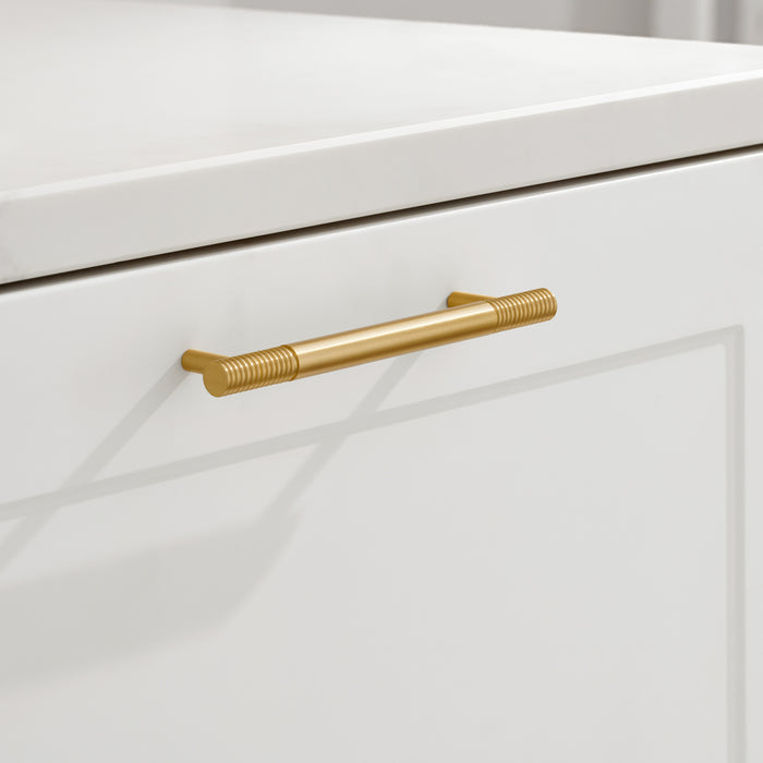 Aluminium Fluted Pull Handle in Gold