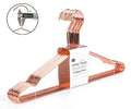 Amber Home 17" Adult Heavy Duty Strong Rose Cooper Gold Clothes Hangers, Coat Hangers, Suit Hangers, Shirt Dress Hangers, Heavy Duty Metal Clothing Hangers with Notches (Adult Copper, Pack of 10)