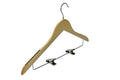 America Galindez Inc Hanger for Clothes. Maple Wood Shirt Hanger With Metal Clips. Anti-Slip. Solid premium hardwood. Natural Stain Finish. (24, 20Wx18Lx14)