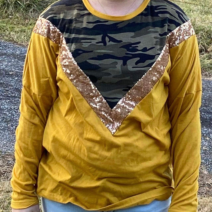 Animal Print and Camo Print Long Sleeve Shirt ***FREE with $15 purchase
