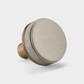 Antique Brass Door Knobs with Linear Top In Silver