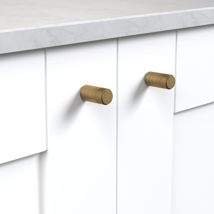 Antique Brass Linear Cylinder Pulls With Tip in Antique – product view 2
