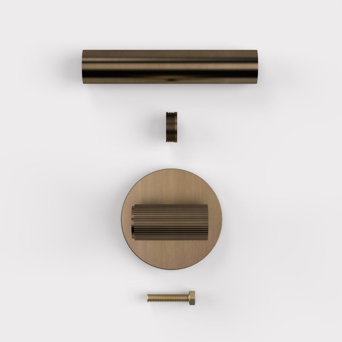 Antique Linear Lever Handle with Tip in Antique – product view 4