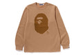 APE HEAD BRUSHED COTTON L/S TEE