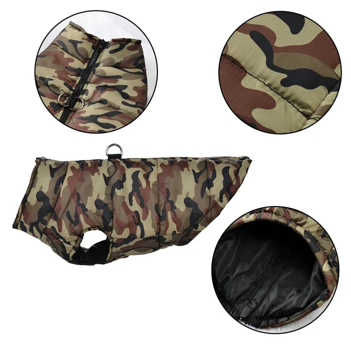 ArcticShield Camo Winter Dog Jacket
