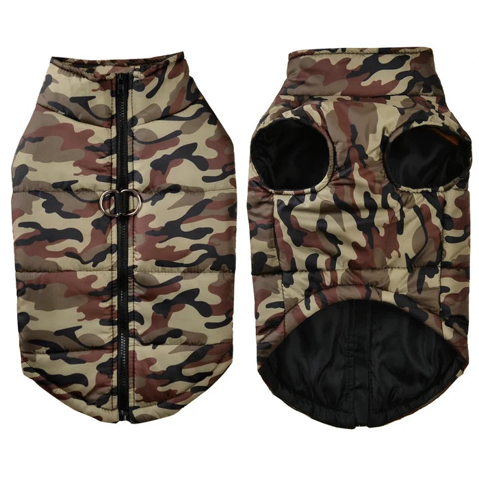 ArcticShield Camo Winter Dog Jacket