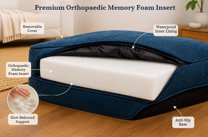 Ascot Orthopaedic Dog Lounger Beds - Comfort & Support for Your Pet - for dogs Snug and Cosy Pets