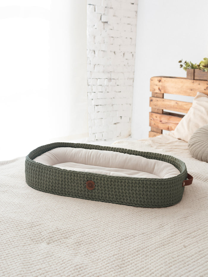 Khaki / Basket + mattress