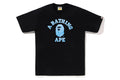 BAPE MENS ABC SEA SURFACE CAMO COLLEGE T-SHIRT