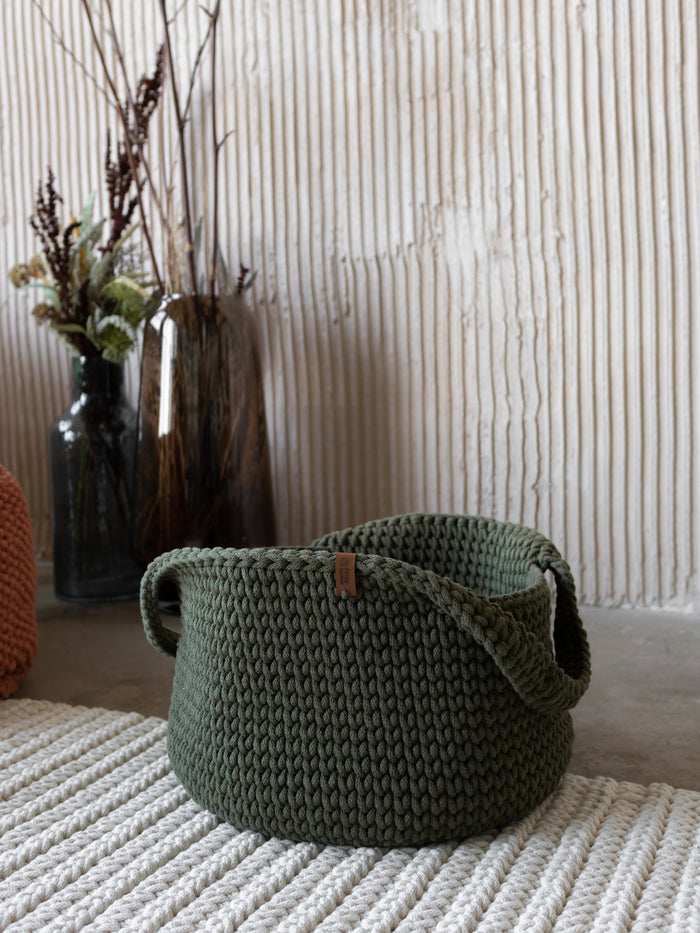 Basket Round with Handles Recycled
