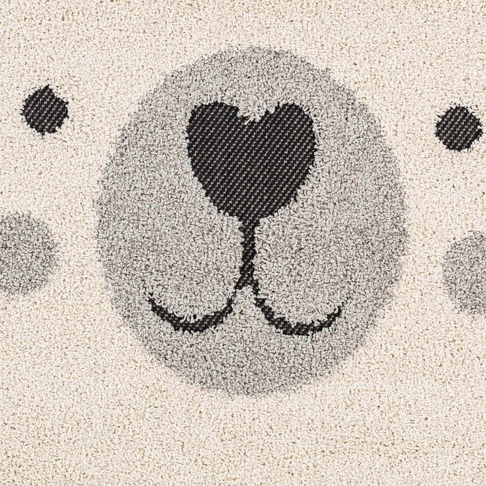 Beige, Black and Gray Kids Llama high low Texture Round Outdoor safe Area Rug - The Rug Decor