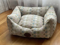 Beige Polka Dot Bed - Comfort Meets Style - for dogs Snug and Cosy Pets