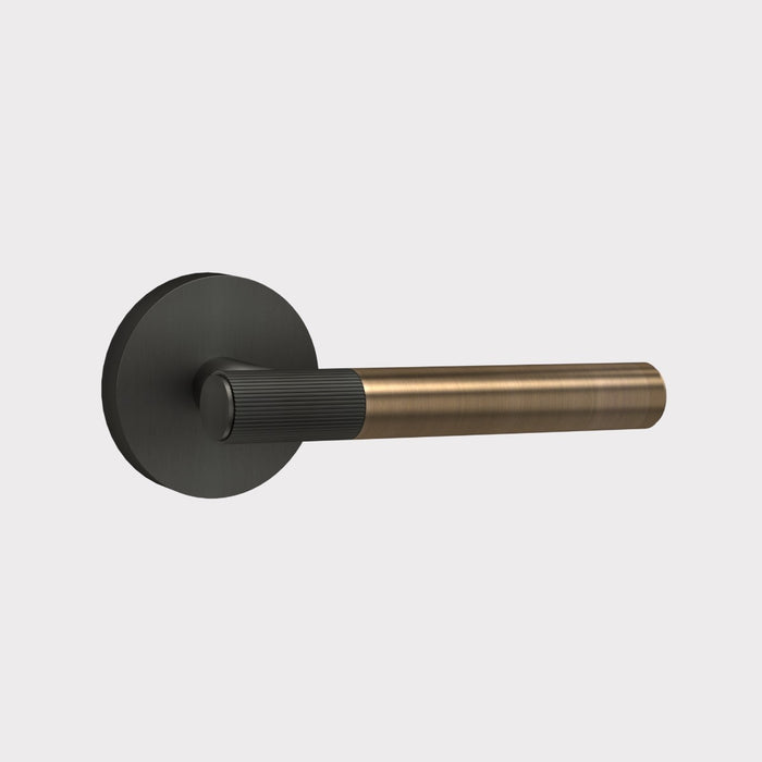 Black Linear Lever Handle with Tip in Antique – product view 3
