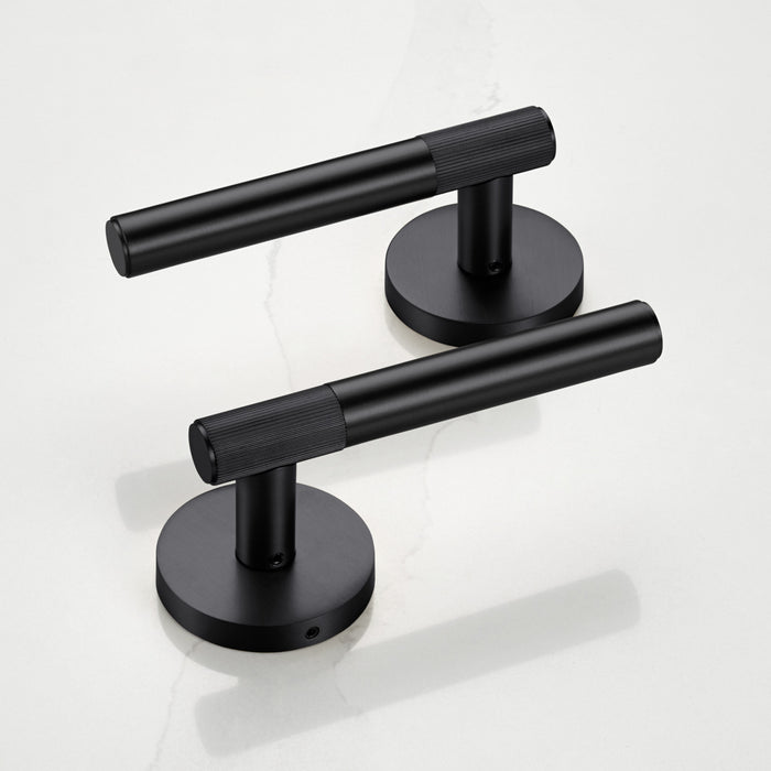 Black Linear Lever Handle with Tip in Black