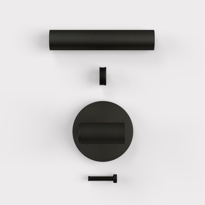 Black Linear Lever Handle with Tip in Black – product view 4