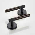 Black Linear Lever Handle with Tip in Bronze