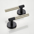 Black Linear Lever Handle with Tip in Silver