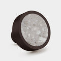 Black & Terrazzo Round Door Knobs in Grey