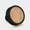Black & Wood Round Door Knobs in Maple