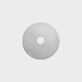 Brass Backplate - Silver - Round – rear view
