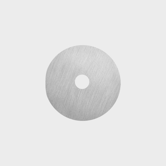 Brass Backplate - Silver - Round – rear view
